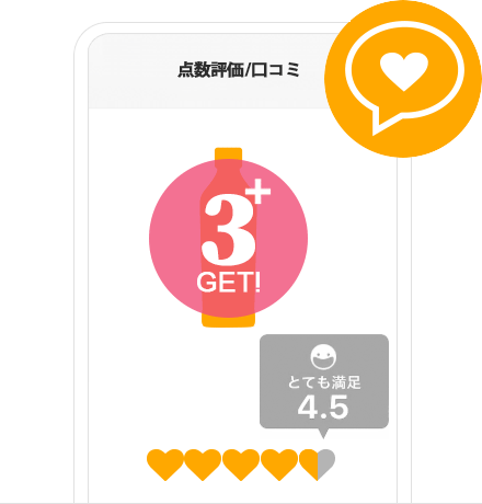 点数評価・ロコミでコインGET